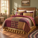 Correll Patchwork Quilt in a new bedroom setting