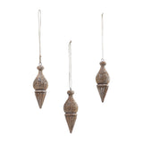 Cottage Finial Ornament Feathered Finish Set of 3-Lange General Store