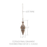 Cottage Finial Ornament Feathered Finish Set of 3-Lange General Store