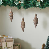 Cottage Finial Ornament Feathered Finish Set of 3-Lange General Store