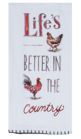 Country Life Is Better Flour Sack Towel-Lange General Store