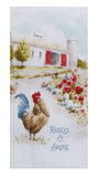 Countryside Rooster Farm Scene Terry Towel-Lange General Store