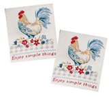 Countryside Rooster Swedish Dishcloth Set of 2-Lange General Store