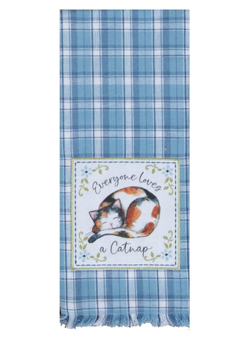 Curious Kittens Catnap Tea Towel-Lange General Store