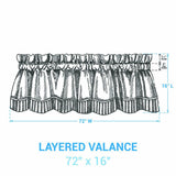 Amphora Plaid Layered Valance