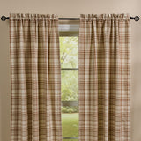Amphora Plaid Long Panel Curtains 84"