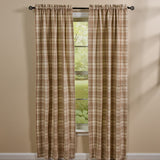 Amphora Plaid Long Panel Curtains 84"