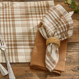 Amphora Plaid Cotton Cloth Napkins Set of 4