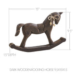 Dark Wooden Rocking Horse-Lange General Store