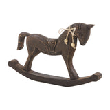Dark Wooden Rocking Horse-Lange General Store