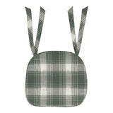 Deep Moss Green Plaid Chair Pad-Lange General Store