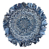 Denim Fringe Braided Round Placemats-Lange General Store