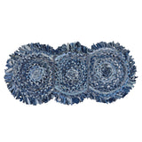 Denim Fringe Braided Table Runner 34"-Lange General Store