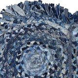 Denim Fringe Braided Table Runner 34"-Lange General Store