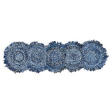 Denim Fringe Braided Table Runner 54"-Lange General Store