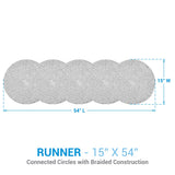 Denim Fringe Braided Table Runner 54"-Lange General Store