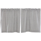 Denim Market Check Tier Curtains 36"-Lange General Store