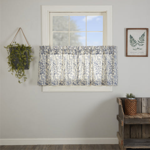 Denim Market Floral Tier Curtains 24"-Lange General Store