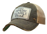 Distressed Trucker Cap - Always Stay Humble & Kind-Lange General Store