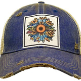 Distressed Trucker Cap - Flower Vintage-Lange General Store