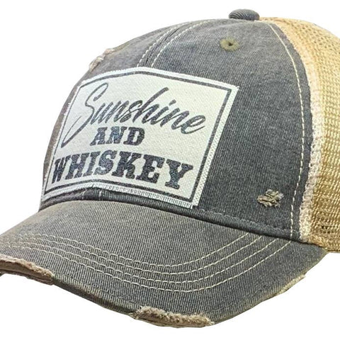 Distressed Trucker Cap - Sunshine & Whiskey-Lange General Store