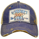 Distressed Trucker Cap - Whiskey Girl-Lange General Store