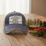 Distressed Trucker Cap - Whiskey Girl-Lange General Store