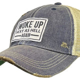 Distressed Trucker Cap - Woke Up Sexy As Hell Again-Lange General Store