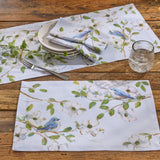 Dogwoods And Blue Birds Table Runner 36"-Lange General Store