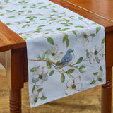 Dogwoods And Blue Birds Table Runner 54"-Lange General Store