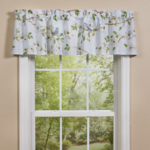 Dogwoods And Blue Birds Valance-Lange General Store