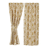 Dorsey Gold Short Panel Curtains-Lange General Store