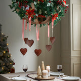 Dotted Metal Heart Ornament Set of 6-Lange General Store