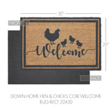 Down Home Hens & Chicks Welcome Door Mat-Lange General Store