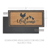 Down Home Hens & Chicks Welcome Door Mat-Lange General Store