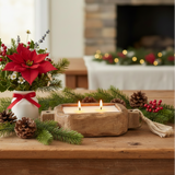 Driftwood Log Candle Christmas Lifestyle
