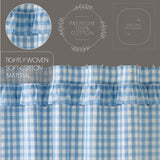 Dusk Buffalo Blue Check Ruffled Shower Curtain