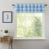 Dusk Buffalo Blue Check Ruffled Valance - Lange General Store