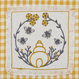 Embroidered Bee Tea Towels-Lange General Store