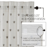 Embroidered Bee Valance
