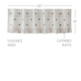 Embroidered Bee Valance