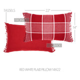 Exton Red Plaid Pillows-Lange General Store