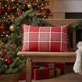 Exton Red Plaid Pillows-Lange General Store