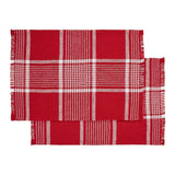 Exton Red Plaid Placemat Set of 2-Lange General Store