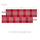 Exton Red Table Runner-Lange General Store