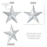 Faceted Metal Star Galvanized - Multipe Sizes-Lange General Store