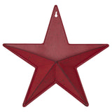 Faceted Metal Star Red Wall Hanging w/Pocket-Lange General Store