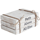 Faith Above All Else Faux Book Stack-Lange General Store