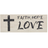 Faith Hope Love Wooden Sign-Lange General Store