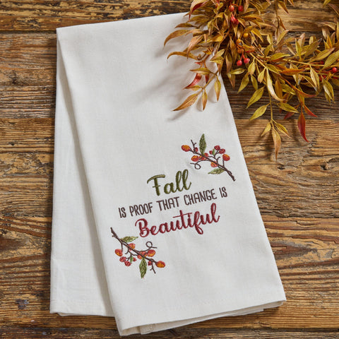 Fall Is Proof That Change Is Beautiful Dishtowel